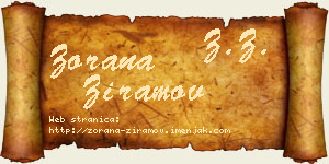 Zorana Ziramov vizit kartica